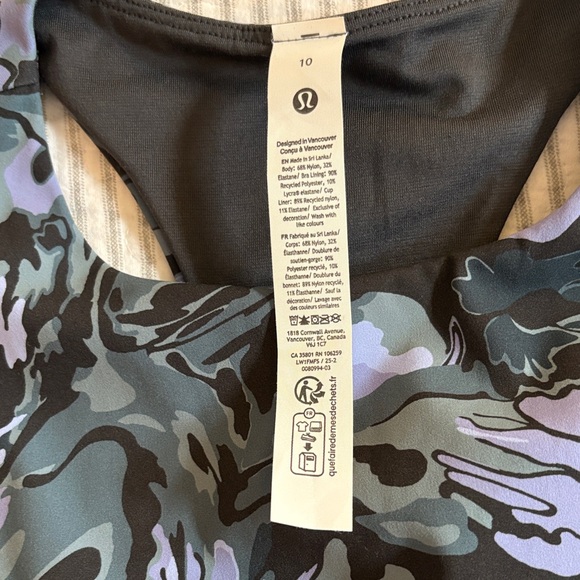 Lululemon Swift Speed Cropped Tank ~ Size 10 ~ Flower Meld Multi ~ NWT - Picture 2 of 11